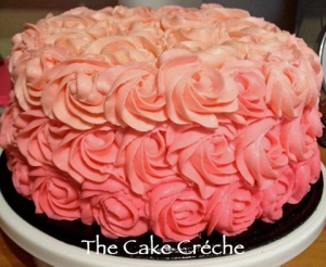 Pink Ombre Rosette cake